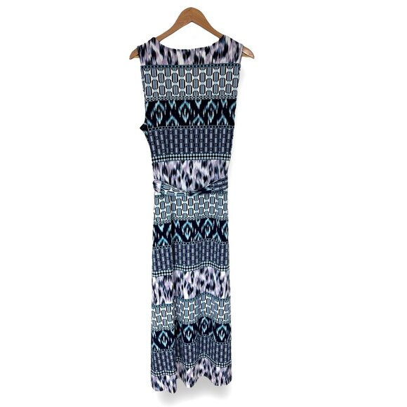 Size 18/20 2X MIXED PRINT HIGH-LOW‎ MAXI DRESS W/TIE + POCKETS Summer Plus Size - Picture 5 of 6